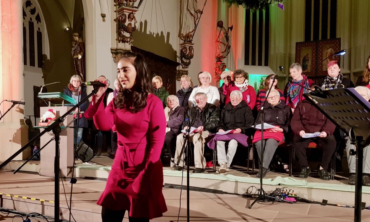Joudi Dawod begeisterte mit dem „Hallelujah“ auf Englisch und Arabisch.