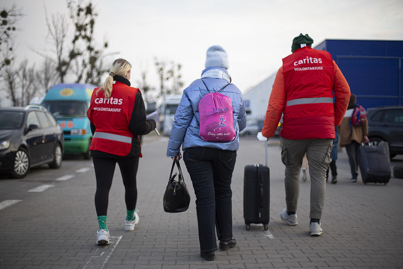 Die Caritas unterstützt wie hier in Przemysl (Polen) Geflüchtete aus der Ukraine. | Foto: Philipp Spalek / Caritas