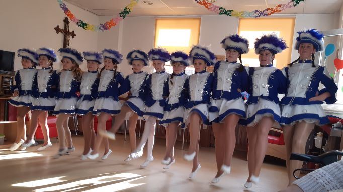 Die Mingeröder Kindergarde zeigte ihr Können in der Caritas-Tagespflege. | Foto: Caritas