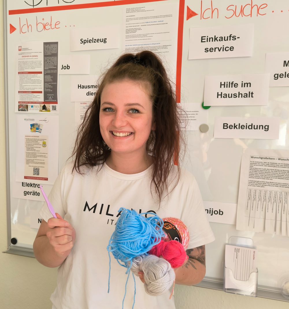 Lena Meinold absolviert ihr Praxissemester bei der Caritas Südniedersachsen. | Foto: Michaela Krebs / Caritas