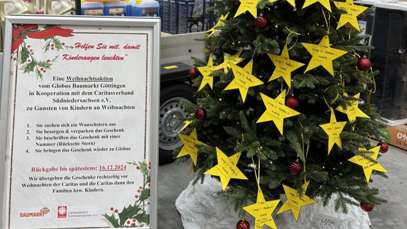 Kundinnen und Kunden sowie Mitarbeitende waren im Globus Baumarkt eingeladen, Wünsche zu erfüllen. | Foto: Marten Döring / Globus Baumarkt